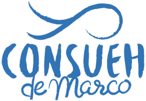 Consueh de Marco logotipo azul